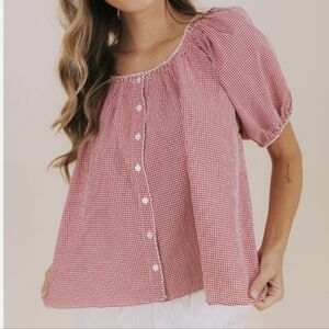 Boutique Gingham Swing Top